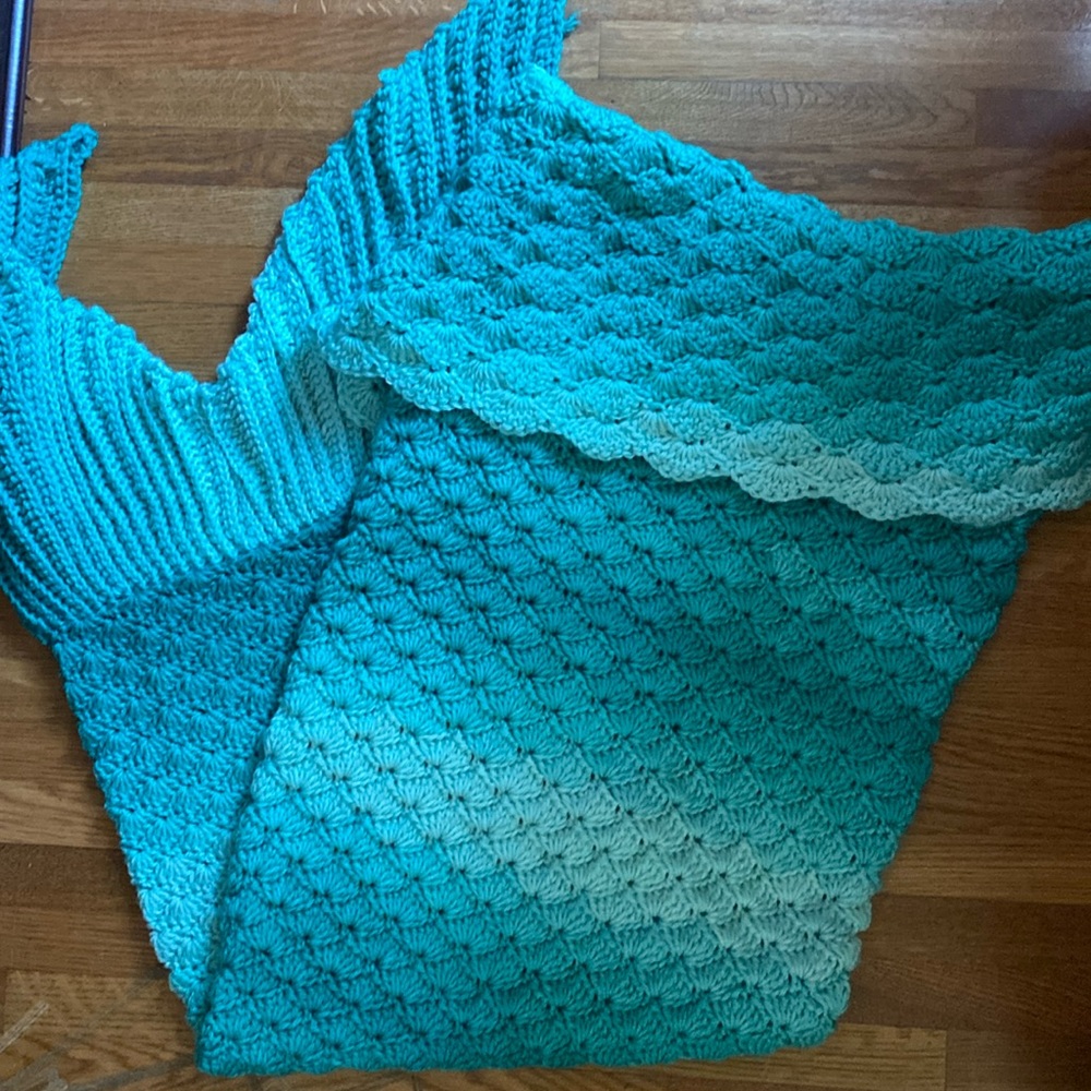 Mermaid tail blanket